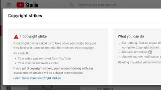 How to watch YouTube copyright strikes ? how to see YouTube copyright strikes.