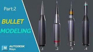 Bullet-2: How To Model a Bullet in Maya |Maya Realistic Bullet Modeling