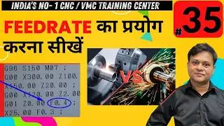 Feedrate denoted by F 0.24 IN CNC programme|FEEDRATE USE ON CNC VMC