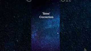 Yates' Correction in Chi-Square Test for Small Sample Sizes #shortsvideo #shortvideo #shorts #short