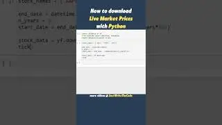 How to download LIVE MARKET PRICES with PYTHON 🔥👩‍💻📈 #shorts #trading #python