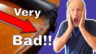 Crushed Edge on Violin! 🎻 Olaf Repairs Violin with Chinrest Damage