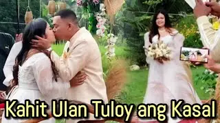 Kahit ulan Tuloy Ang kasalan ni bembo at Donna sa hinaguan❤️❤️😘😘