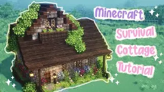 Starter House Tutorial Cottagecore Minecraft 🍄🌿✨Mizunos Cottage Fairy Aesthetic 🌸 Easy Survival