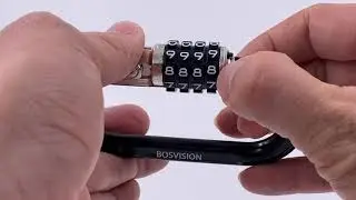 Bosvision BV-8171 helmet padlock, reset combination code (with subtitles)