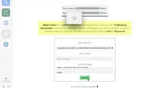 demo of the FiveMedium DAPP on the Ethereum blockchain
