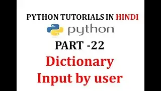 How to take input in dictionary by user in python | Dictionary input at run time in python |