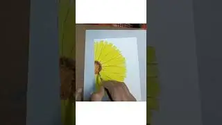 sunflower drawing with water colour || sunflower painting || easily drawing of sunflower