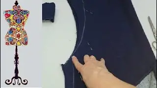 Уменьшаю трикотажное платье в плечах 