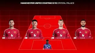 POTENTIAL MANCHESTER UNITED LINEUP VS CRYSTAL PALACE