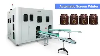 Automatic servo screen printing machine for tea tin