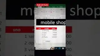 mobile shop in excel  sumof formula