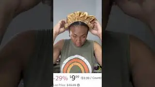 WHOAH😳!Hair Bonnet for Sleeping?#shorts # hairstyle #SatinBonnet