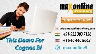 IBM Cognos BI Online Training | IBM Cognos BI Demo Video | Max OnlineTraining