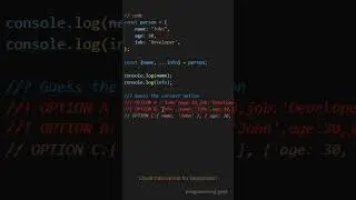 Javascript Quiz: How well do you know Destructuring in JS 