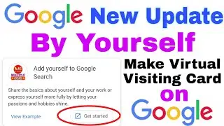 How to Create Virtual Visiting Card On Google | Make Google Virtual Visiting Card | People Card