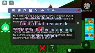2020 Build a boat treasure 8 kodu (ilk video) roblox