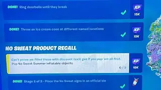 Fortnite No Sweat Summer: Pop No Sweat Summer inflatable objects locaties