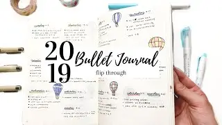 2019 Bullet Journal Flip Through | No Talking With Music