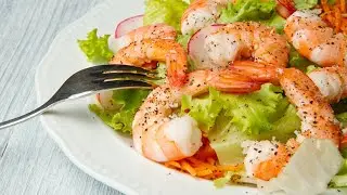 Салат с креветками