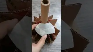DIY Vase | Cardboard Flower Vase #shots #trending #viralvideo #diy #craft #decocraft #clayvase #art