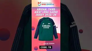 Arsenal Third Away Long Sleeve Jersey 2023/24 Unboxing and Review - Minejersey soccer store