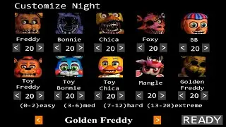 I tried beating FNAF 2's 10/20 mode