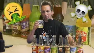 WILL HE PUKE? - Disgusting Soda Flavors Challenge