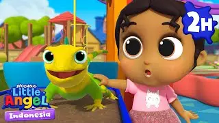 Mari kita membelai kadal | Little Angel Bahasa Indonesia | Kartun dan Lagu Anak