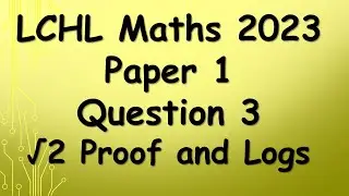 Leaving Cert Higher Level Maths 2023 Paper 1 Question 3