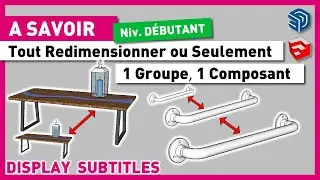 Meter Tool - Resize All or 1 Single Group or Component - Sketchup - Free Tutorial