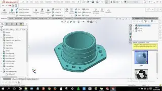 How to design Bike Exhaust flange in solidworks