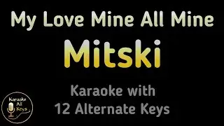 Mitski - My Love Mine All Mine Karaoke Instrumental Lower Higher Male & Original Key