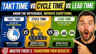 Takt Time vs Cycle Time vs Lead Time — Finally Explained Properly Takt : Cycle : Lead