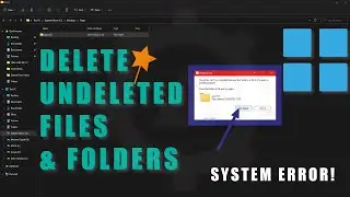 How to delete undeletable files and folder in windows 11 | windows 10 | delete undeleted files in pc