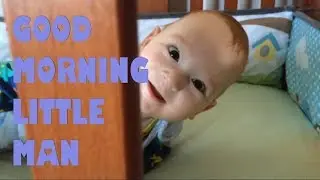 GOOD MORNING LITTLE MAN!!!! BEST PART OF MY DAY, BABY WAKING UP SO CUTE