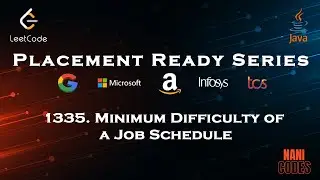 Minimum Difficulty of a Job Schedule || Leetcode - 1335 || Java || #DLC