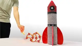 🚀😱 SPACE ROCKET Built with Matches! Match Chain Reaction