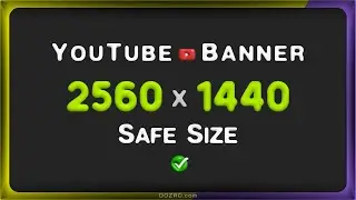 YouTube Banner 2560x1440 px to perfectly fit all devices
