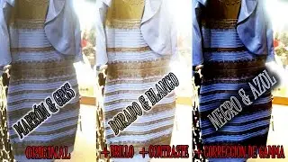 Photoshop da RESPUESTA al misterio del Vestido BLANCO Y DORADO o AZUL Y NEGRO
