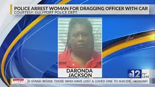 Woman accused of dragging Gulfport officer with vehicle