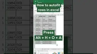 Autofit rows in excel #interview #exceltech #excelformula #job #yt #ytshorts #ytshortsindia #ytshort