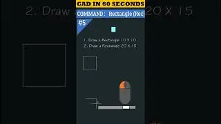 CAD in 60 Seconds | Rectangle Command in AutoCAD 
