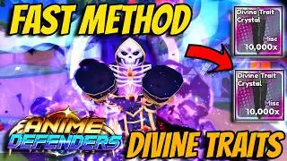 How To Farm Divine Traits *FAST* In Anime Defenders Update 7..