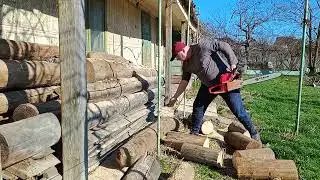 Chinese Chainsaw at Work Strauss #chainsaw #drujba