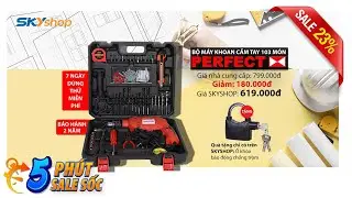 [ 5 PHÚT SALE SỐC ]  - BỘ MÁY KHOAN CẦM TAY 103 MÓN  PERFECT