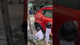 pagi-pagi cuci mobil