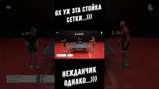 Настольный теннис. Ох уж эта стойка сетки...))) Нежданчик, однако...)))#shorts