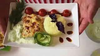 Рецепт судака, запеченного под сыром с картофельным пюре