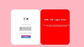 Easy Login Form Design With Html And CSS